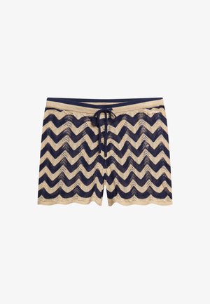 Superdry & Co ZIGZAG - Shorts - navy gold zigzag
