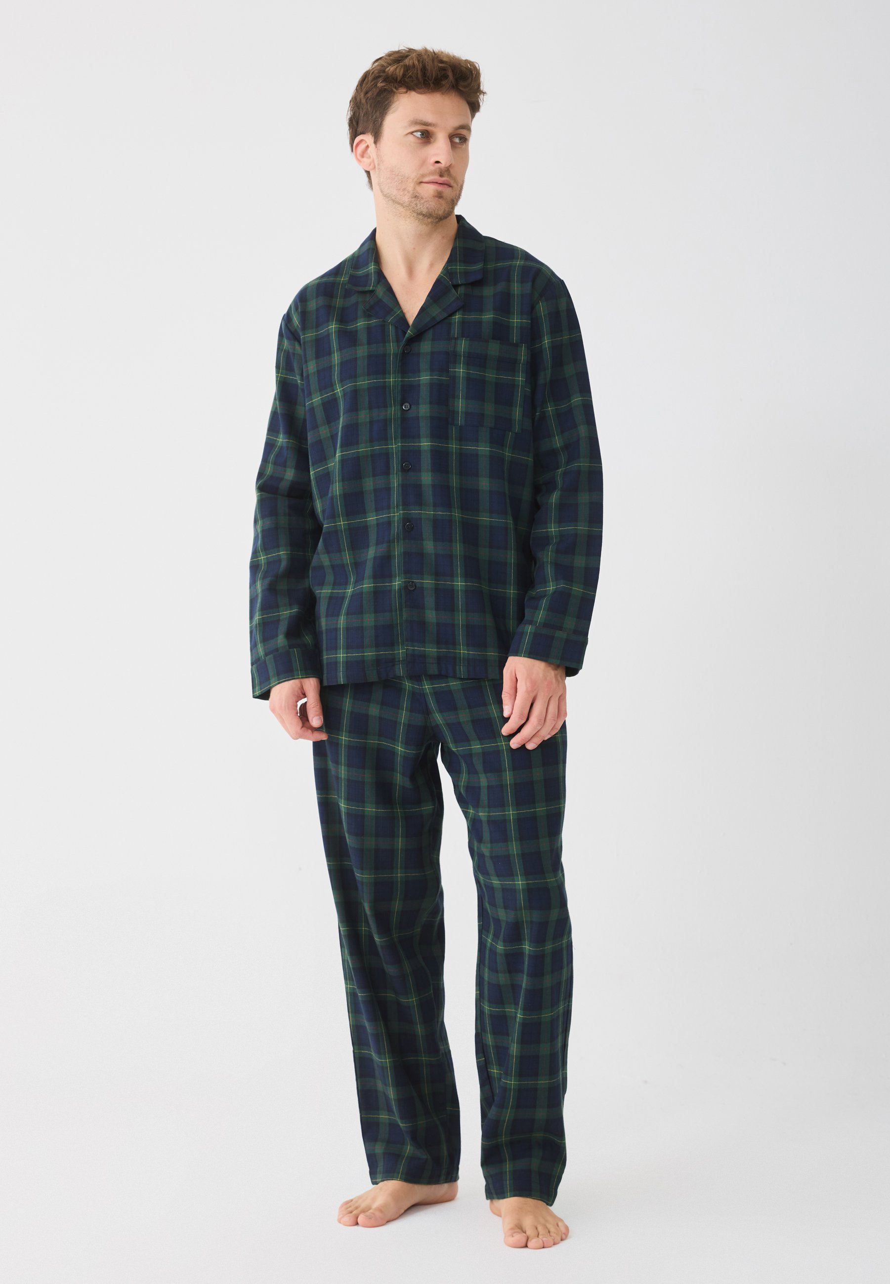 Pigiama lungo in pile - 2 pezzi - GRIGIO - - 22.00