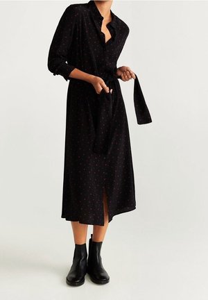Mango Robe chemise - black