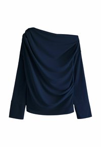 REGULAR FIT OFF SHOULDER DRAPE  - Longsleeve - navy
