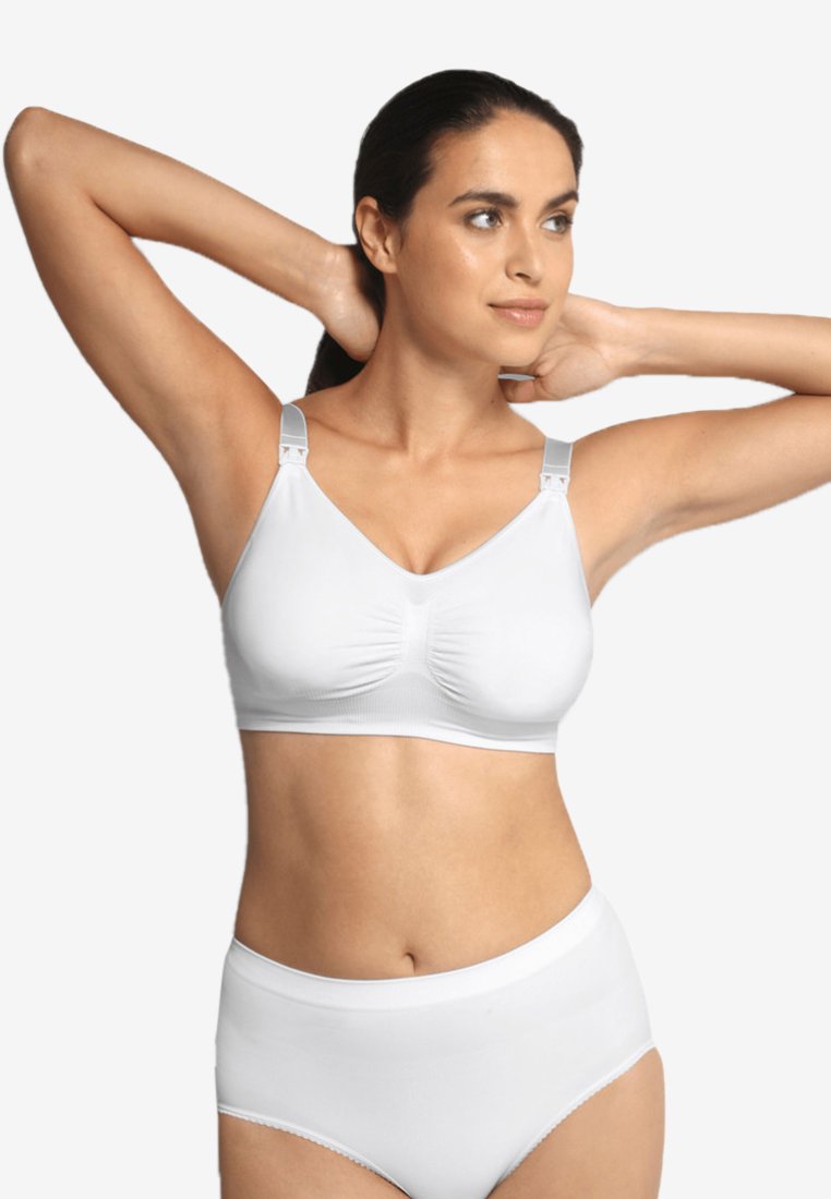 Carriwell PADDED MATERNITY & NURSING BRA BH white/weiß