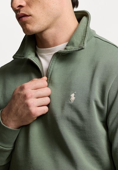 Polo Ralph Lauren LOOPBACK FLEECE QUARTER-ZIP SWEATSHIRT - Sweater - cargo green