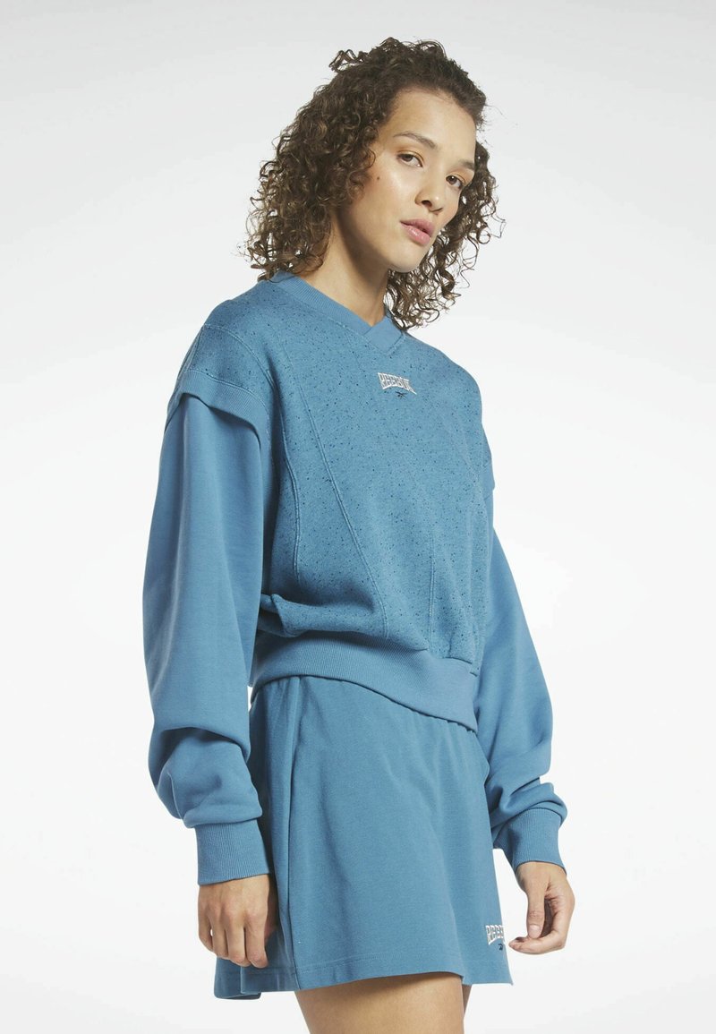 Reebok Classic VARSITY CREW Sweater steely blue/blauw Zalando.be