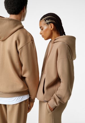BASIC - Felpa con cappuccio - camel