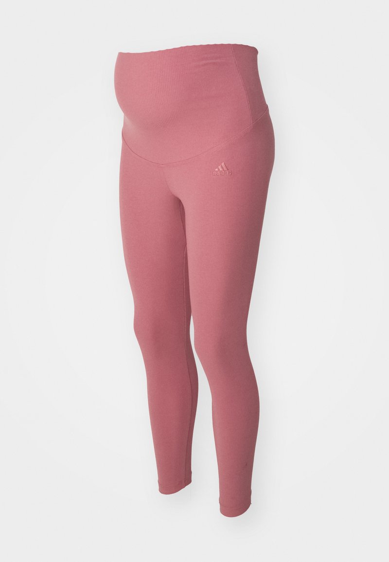adidas Sportswear RIBBED HIGH-WAIST 7/8 (MATERNITY) - Tights - preloved crimson