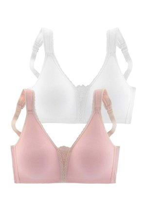 LASCANA, 2 PACK - Triangel BH - rosa  weiß