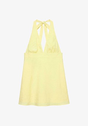 PULL&BEAR, HALTER NECK - SHORT DRESS - Robe de jour - yellow