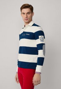 Façonnable IQON STRIPE RUGBY - Poloshirt - naval blue