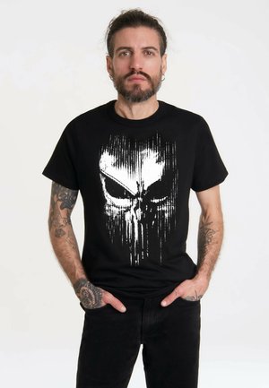 MARVEL - PUNISHER STRIPED SKULL - Print T-shirt - schwarz