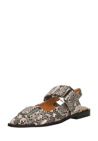 Steve Madden GRAND AVE - Ballerines à brides arrière - lt beige snake