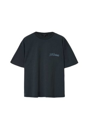 Μαύρο βαμβακερό T-shirt με κοντά μανίκια, στρογγυλή λαιμόκοψη και μικρό λογότυπο "AllSaints" στο αριστερό στήθος.