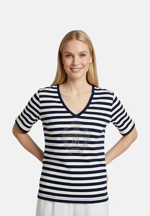 ECS MODA - T-shirt con stampa - wh milk nt blue sky