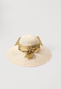 OPEN WEAVE LAMPSHADE HAT LONG BRIM - Hoed - beige/khaki