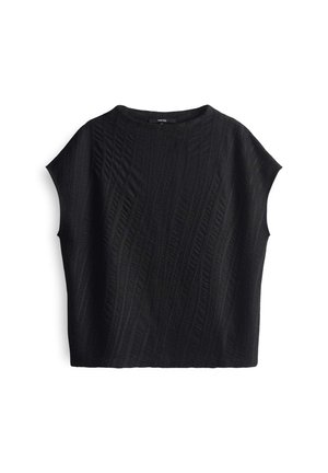 someday., LOOSE FIT 3D TEXTURE - T-shirt basic - black