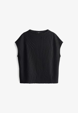 someday., LOOSE FIT 3D TEXTURE - T-shirt basic - black