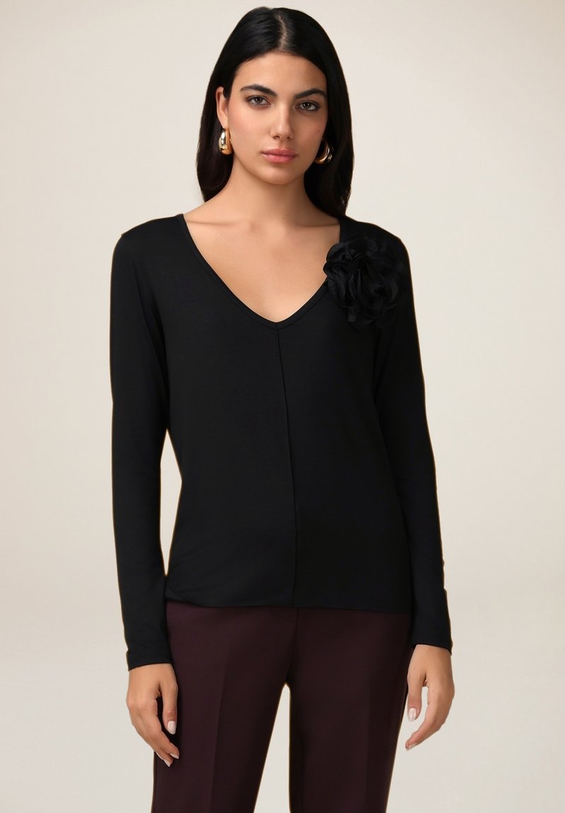 Oltre CON SPILLA A FIORE - Longsleeve - nero