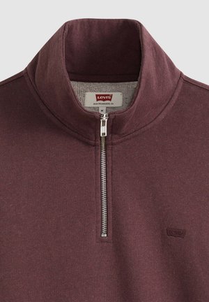 Levi's®, ORIGINAL HM QUARTER ZIP WINETASTING HTR - Sweatshirt - winetasting htr - reds