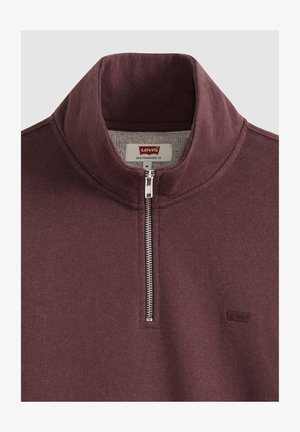 Levi's®, ORIGINAL HM QUARTER ZIP WINETASTING HTR - Sweatshirt - winetasting htr - reds