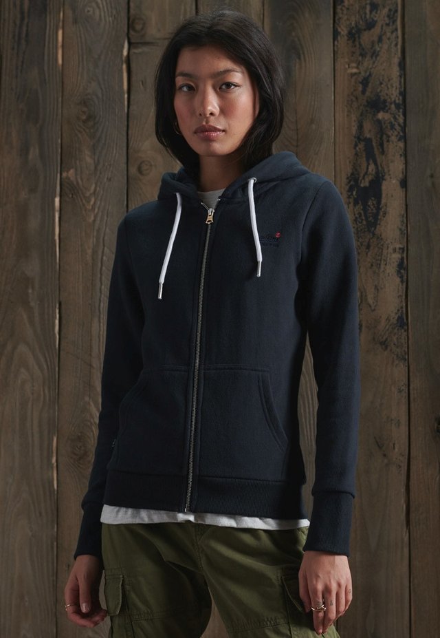 ORANGE LABEL ZIP HOODIE - Hoodie met rits - eclipse navy