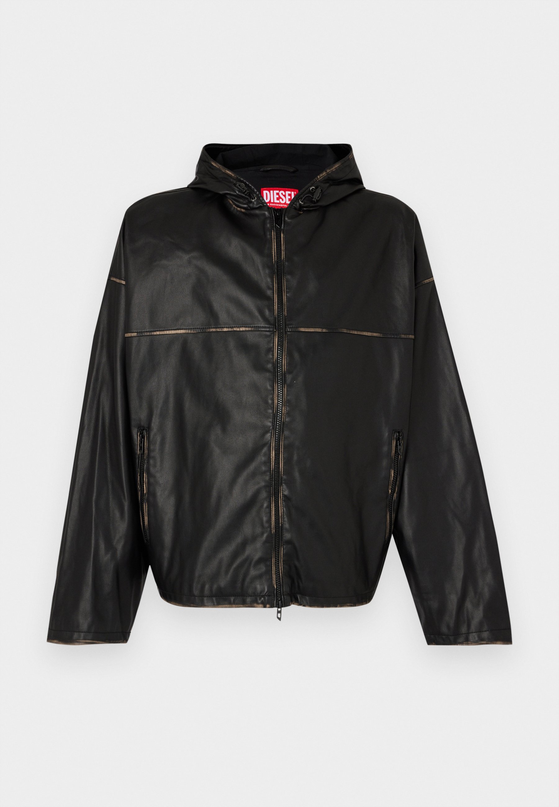 Diesel ANTIL UNISEX - Faux leather jacket - black - Zalando.co.uk