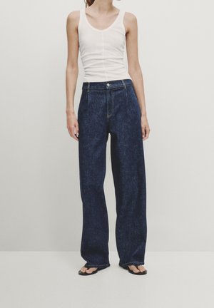 Wide Leg - mottled dark blue