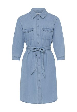 PULZ, PZJILL DRESS - Farmerruha - light blue denim