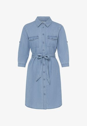 PULZ, PZJILL DRESS - Farmerruha - light blue denim