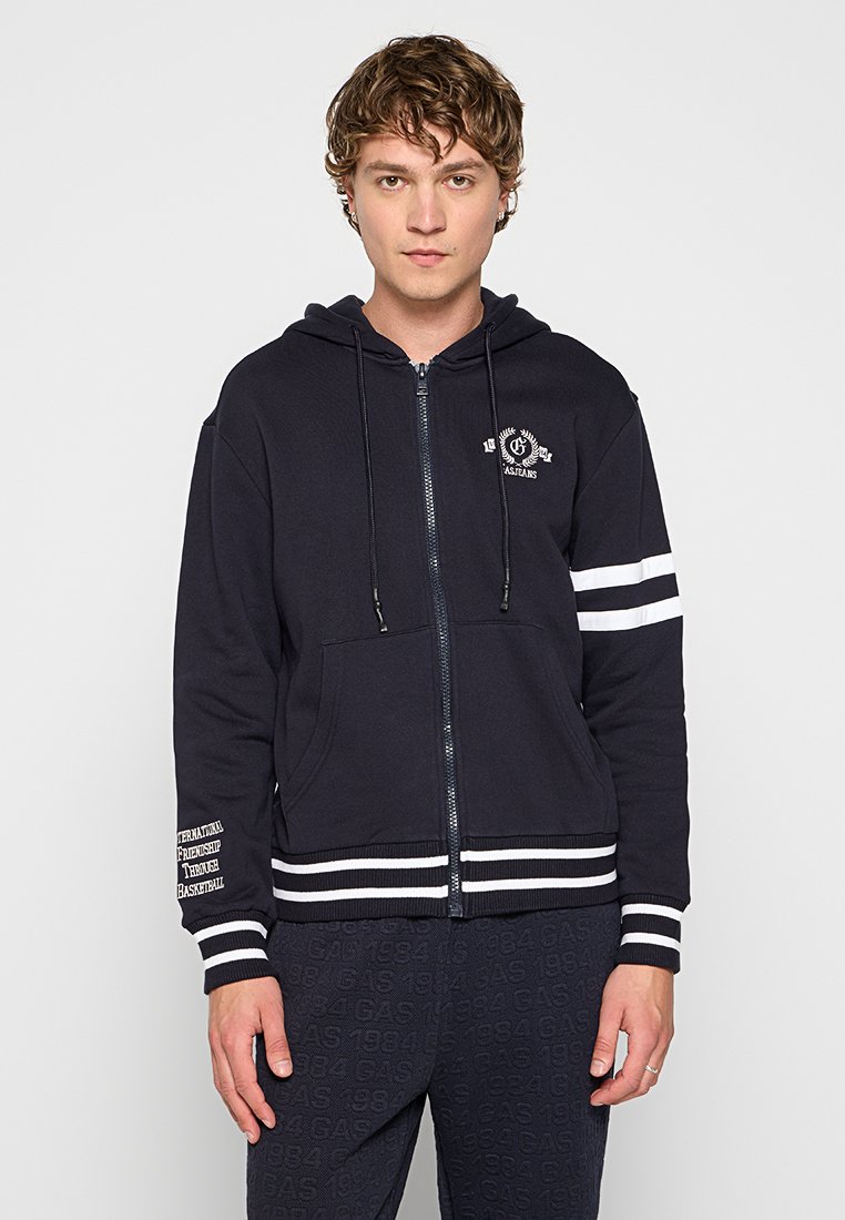 GAS Sweater met rits donkerblauw