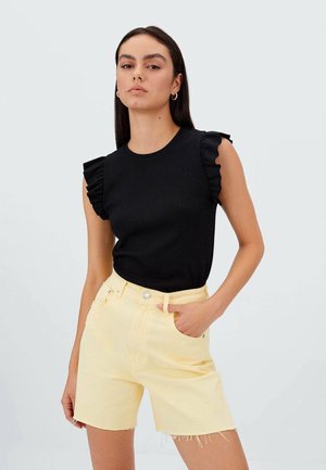 MIT VOLANT - T-shirt basique - black