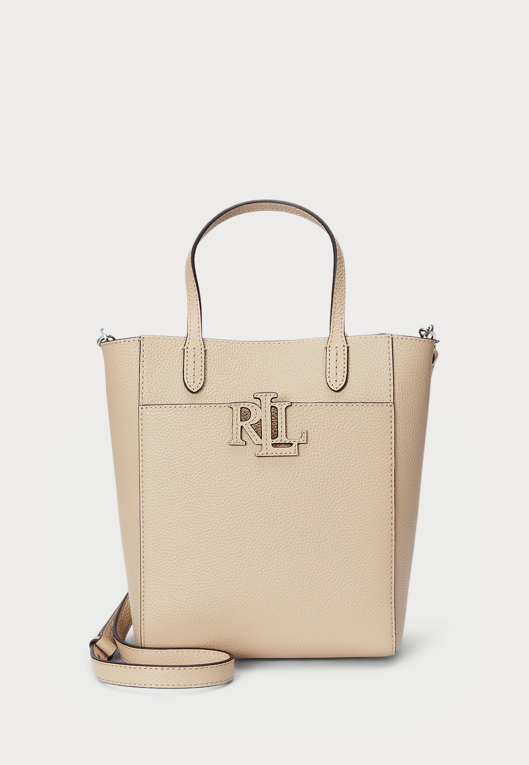 Ralph Lauren◆leather trim twill tote bag グレージュ s7-AI405931671001_lifestyle?
