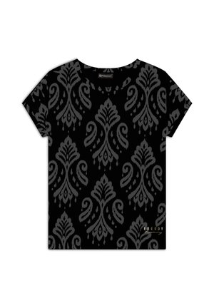 T-shirt con stampa - allover ikat black