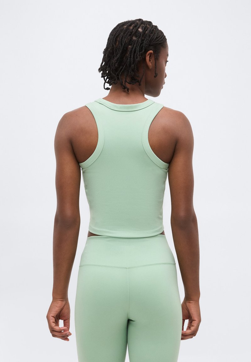 Nike Performance ONE FITTED CROP TANK - Top - steam/white
