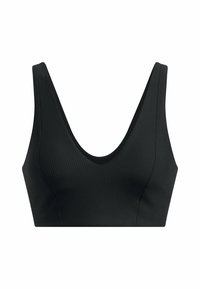Vidutiniškai krūtinę prilaikanti sportinė liemenėlė - black