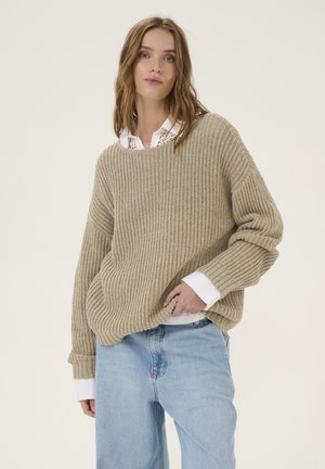 Jumper - sandy green melange
