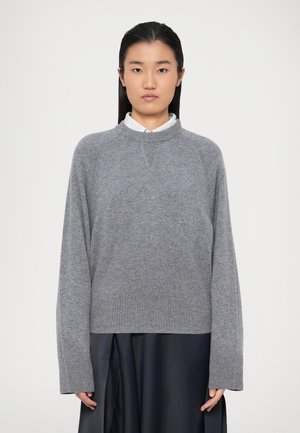 BAT SLEEVE CREW NECK - Svetrík - light grey melange