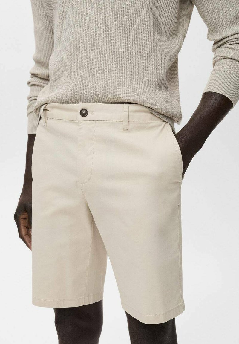 Mango - STRAIGHT BERMUDA  - Kratke hlače - beige, Povećaj