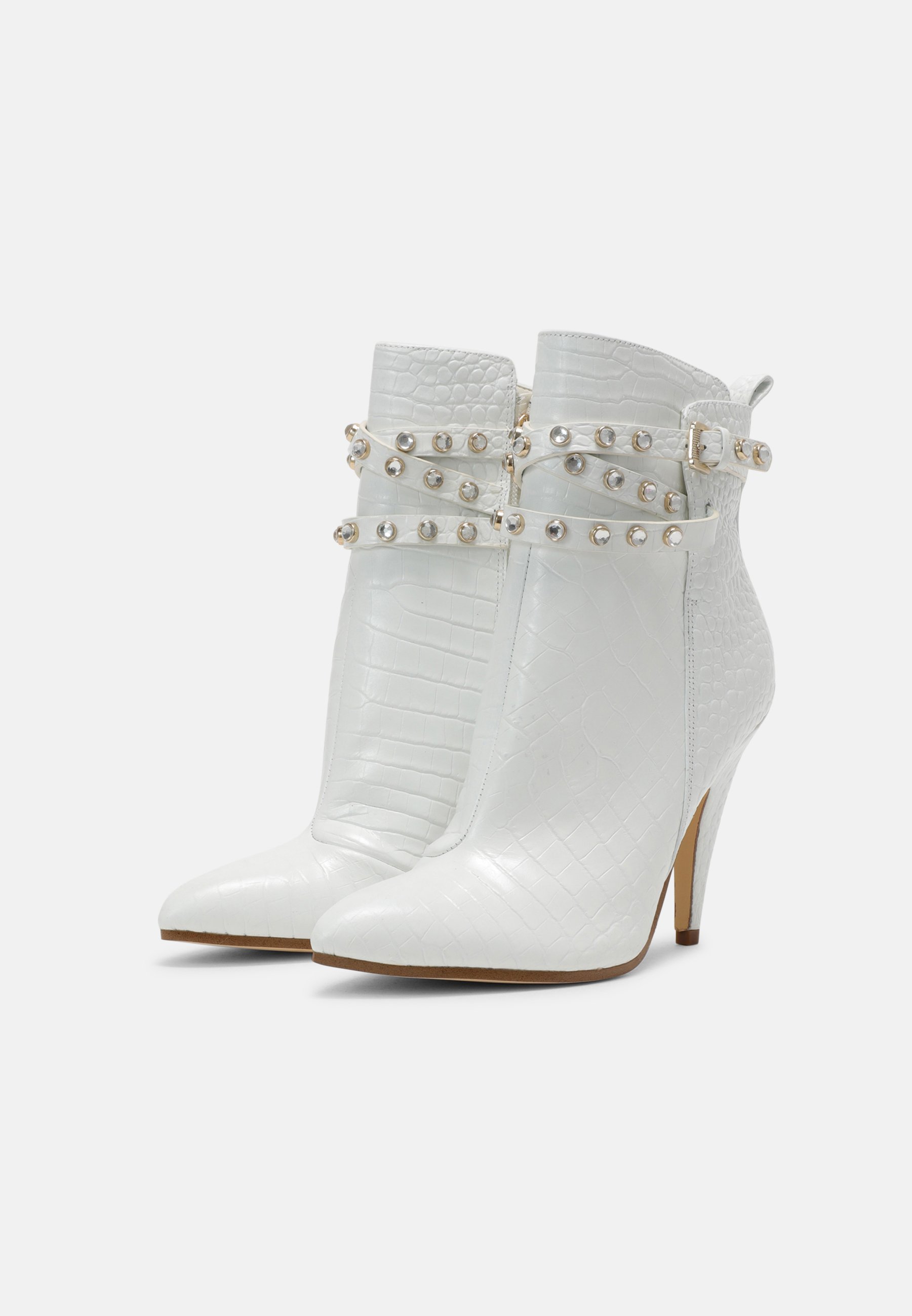 Guess JESSIA - Botines de tacón - white/blanco - Zalando.es