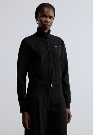 COZY SCRIPT CARDIGAN - Vest - black