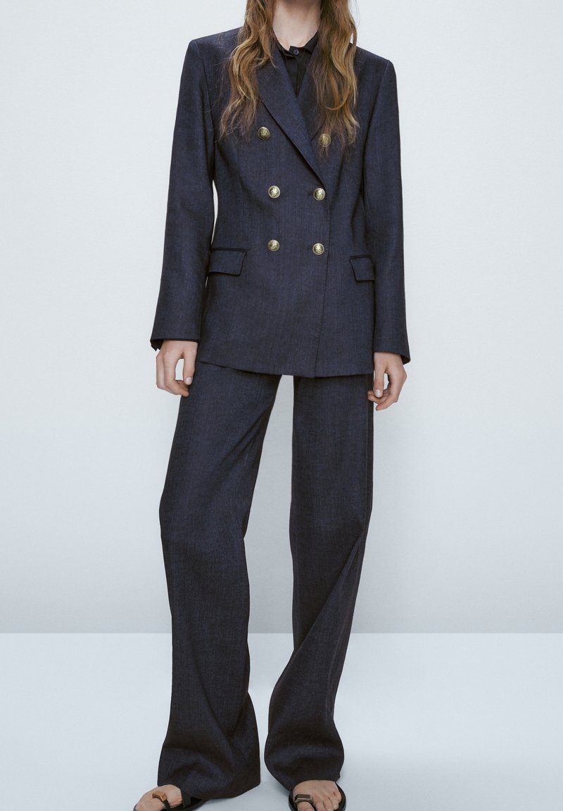 Massimo Dutti Flared jeans - dark blue