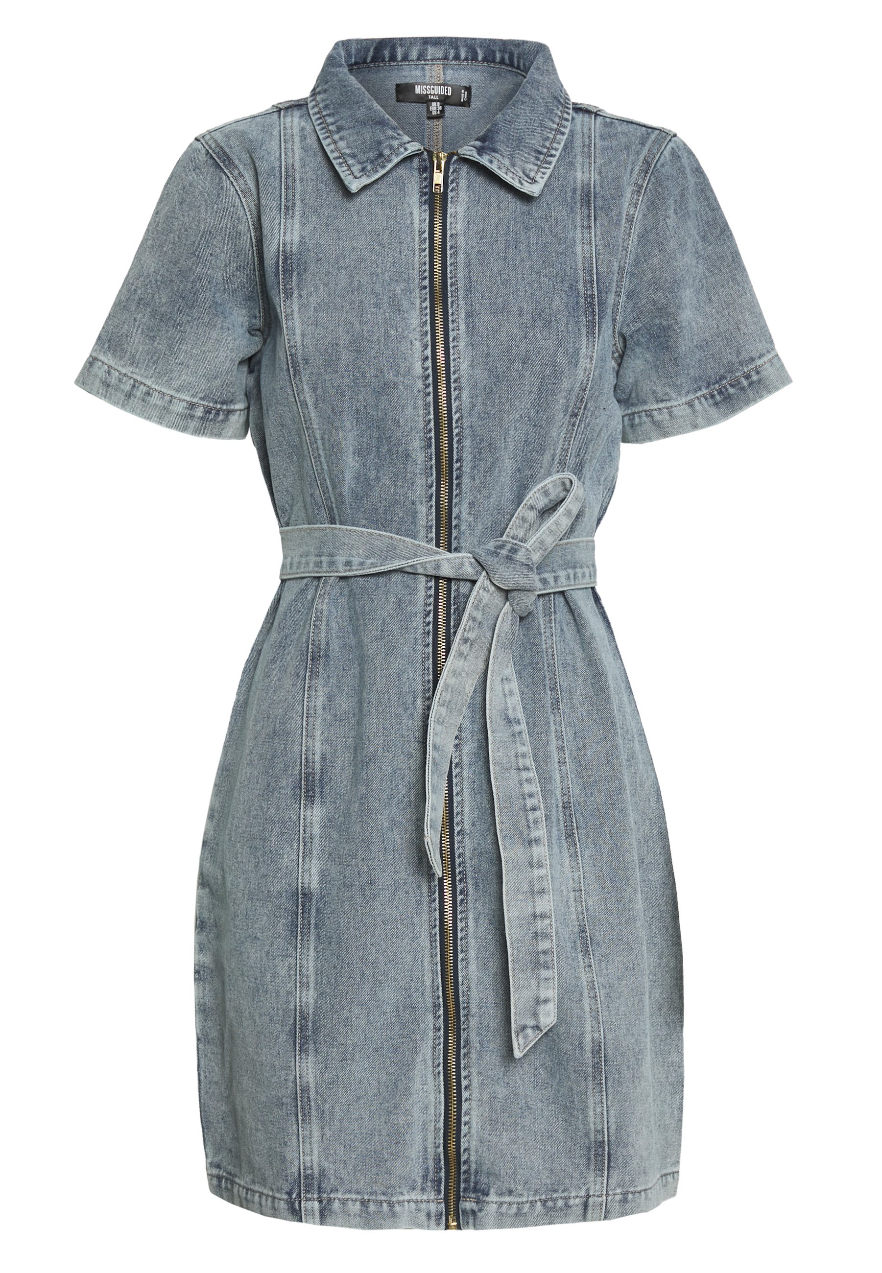 Missguided Tall ACID WASH ZIP UP SELF 