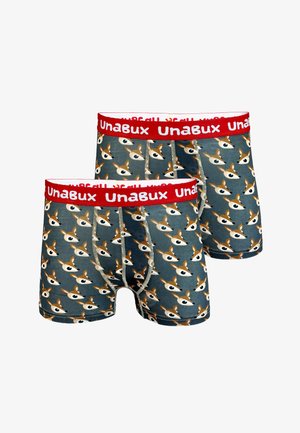 Unabux 2-PACK - Kurze Boxershorts - braun