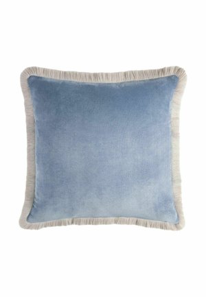 Next, 45X45CM SOFT VELOUR CONTRAST FRINGE UNISEX - Scatter cushion - light blue