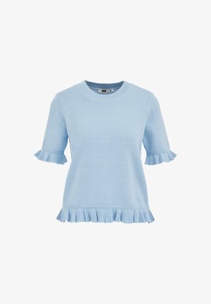 WE Fashion, Print T-shirt - light blue
