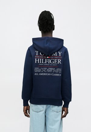 HERITAGE SERIES TEXT HOODY - Φούτερ με κουκούλα - navy