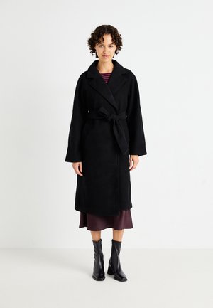 Gina Tricot BELTED LONG COAT - Klassisk kåpe / frakk - black