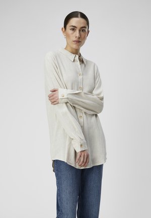 Button-down blouse - sandshell