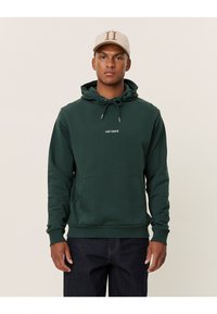 Les Deux DEXTER HOODIE - Jersey con capucha - pine green