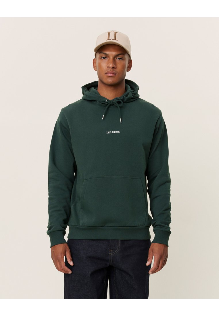 Les Deux DEXTER HOODIE - Jersey con capucha - pine green