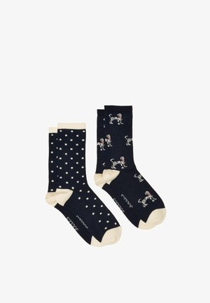 Joules, 2 PACK - Socks - navy dog spot