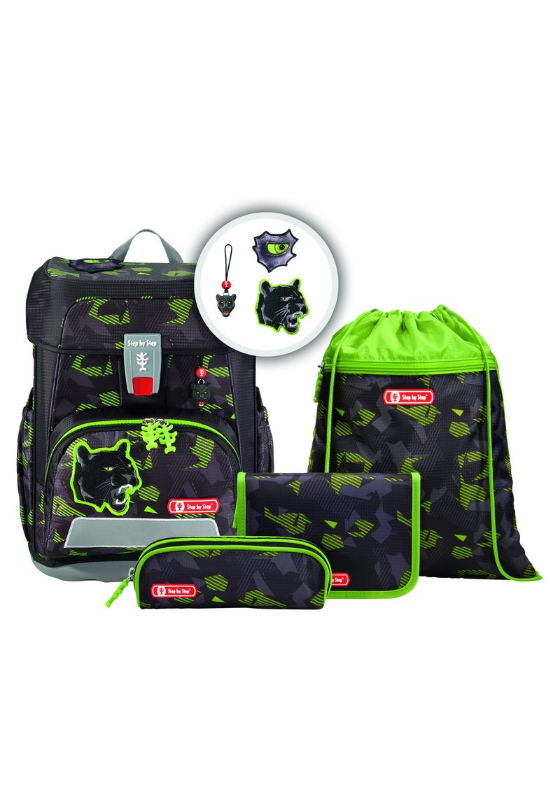 Step by Step CLOUD-SET 5TLG - School bag - black cat